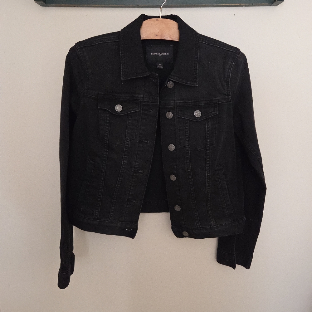 Banana Republic XS Black Denim Jacket